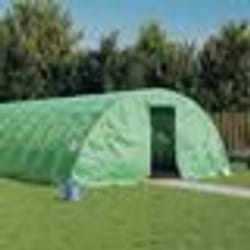 vidaXL Serre avec cadre en acier vert 70 m² 14x5x2,3 m
