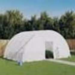 vidaXL Serre avec cadre en acier blanc 24 m² 6x4x2,85 m