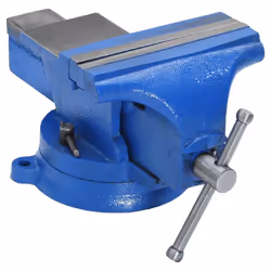 vidaXL Étau d'établi bleu 125 mm fonte