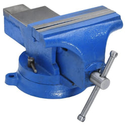 vidaXL Étau d'établi bleu 150 mm fonte