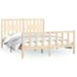 vidaXL Cadre de lit sans matelas bois massif de pin 160x200 cm - 160 x 200 cm