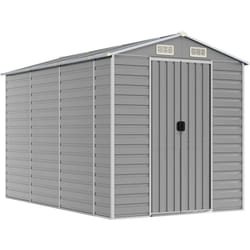 Vidaxl - Abri de jardin gris clair 191x300x198 cm acier galvanisé