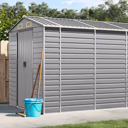 Élargissez vos possibilités de rangement à l'extérieur et protégez vos outils avec cet abri de jardin multifonctionnel. Matér ...