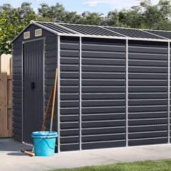 vidaXL Abri de jardin anthracite 191x640x198 cm acier galvanisé