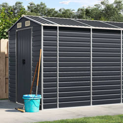 vidaXL Abri de jardin anthracite 191x980x198 cm acier galvanisé