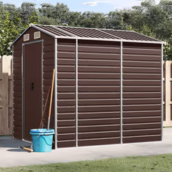 Élargissez vos possibilités de rangement à l'extérieur et protégez vos outils avec cet abri de jardin multifonctionnel. Matér ...
