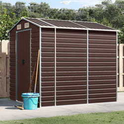 Vidaxl - Abri de jardin marron 191x215x198 cm acier galvanisé