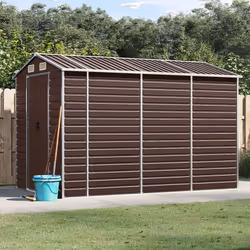 Élargissez vos possibilités de rangement à l'extérieur et protégez vos outils avec cet abri de jardin multifonctionnel. Matér ...
