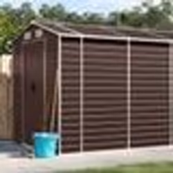 vidaXL Abri de jardin marron 191x555x198 cm acier galvanisé