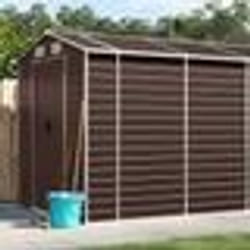 vidaXL Abri de jardin marron 191x555x198 cm acier galvanisé