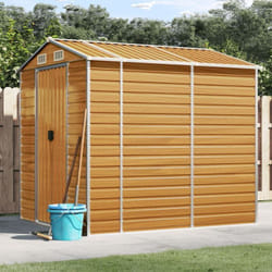 Vidaxl - Abri de jardin marron clair 191x215x198 cm acier galvanisé