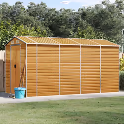 Élargissez vos possibilités de rangement à l'extérieur et protégez vos outils avec cet abri de jardin multifonctionnel. Matér ...