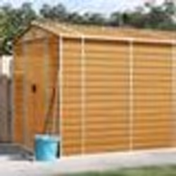 vidaXL Abri de jardin marron clair 191x555x198 cm acier galvanisé
