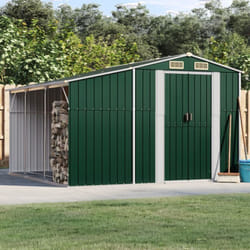 vidaXL Abri de jardin vert 277x279x179 cm acier galvanisé
