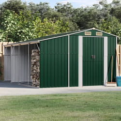 vidaXL Abri de jardin vert 277x365,5x179 cm acier galvanisé
