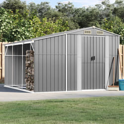 Vidaxl - Abri de jardin gris 277x279x179 cm acier galvanisé