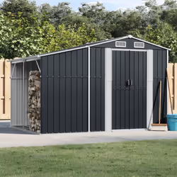 Élargissez vos possibilités de rangement à l'extérieur et protégez vos outils avec cet abri de jardin multifonctionnel. Matér ...