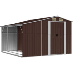Vidaxl - Abri de jardin marron 277x279x179 cm acier galvanisé
