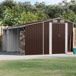 Vidaxl - Abri de jardin marron 277x365,5x179 cm acier galvanisé