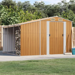 Vidaxl - Abri de jardin marron clair 277x279x179 cm acier galvanisé