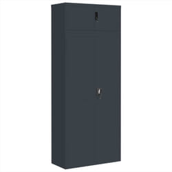 vidaXL Classeur anthracite 90x40x220 cm acier