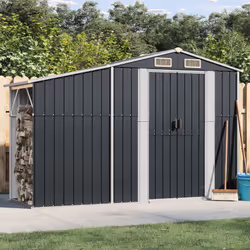Description générale Élargissez vos possibilités de rangement à l'extérieur et protégez vos outils avec cet abri de jardin mu ...