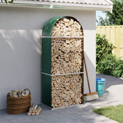 Vidaxl - Porte-bûches vert 80x45x190 cm acier galvanisé