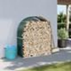 vidaXL Porte-bûches vert 120x45x140 cm acier galvanisé