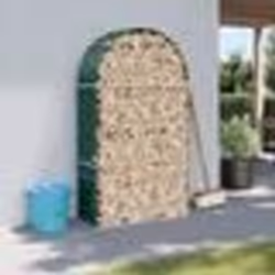 vidaXL Porte-bûches vert 120x45x210 cm acier galvanisé