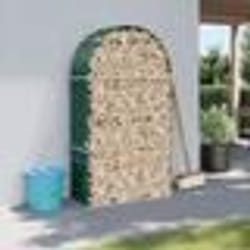 vidaXL Porte-bûches vert 120x45x210 cm acier galvanisé