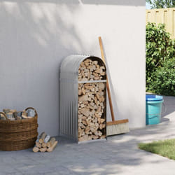 Vidaxl - Porte-bûches gris clair 40x45x100 cm acier galvanisé