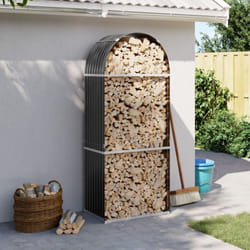 Vidaxl - Porte-bûches anthracite 80x45x190 cm acier galvanisé