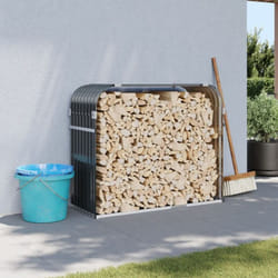Vidaxl - Porte-bûches anthracite 120x45x100 cm acier galvanisé