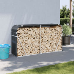 Vidaxl - Porte-bûches anthracite 180x45x100 cm acier galvanisé