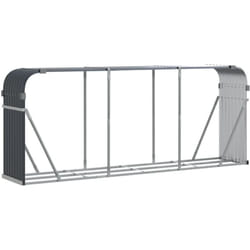 Vidaxl - Porte-bûches anthracite 234x45x100 cm acier galvanisé