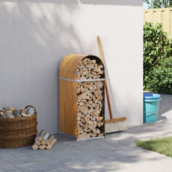 Vidaxl - Porte-bûches marron clair 40x45x100 cm acier galvanisé