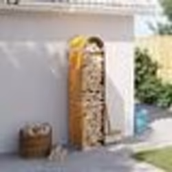 vidaXL Porte-bûches aspect bois 40x45x170 cm acier galvanisé