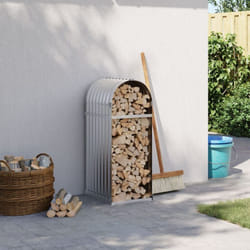 Vidaxl - Porte-bûches argenté 40x45x100 cm acier galvanisé