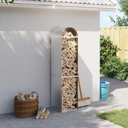 Vidaxl - Porte-bûches argenté 40x45x170 cm acier galvanisé