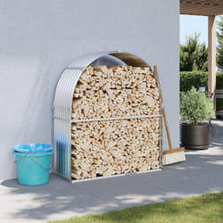 Vidaxl - Porte-bûches argenté 120x45x140 cm acier galvanisé