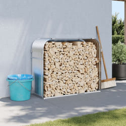 Vidaxl - Porte-bûches argenté 120x45x100 cm acier galvanisé