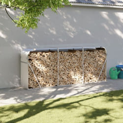 Vidaxl - Porte-bûches argenté 234x45x100 cm acier galvanisé