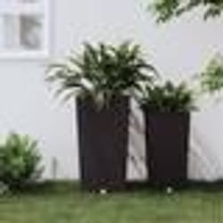 vidaXL Jardinière et intérieur amovible marron 21 /49 L rotin PP