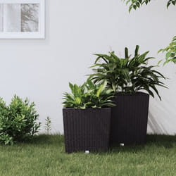 Jardinière Et Intérieur Amovible Marron 21 /32 L Rotin Pp Vidaxl