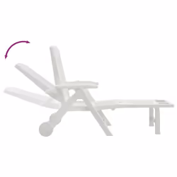 VidaXL 364696 chaise d'extérieur Linge Siège rembourré Polypropylène (PP) Blanc - Vue supplémentaire 6