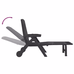 VidaXL 364698 chaise d'extérieur Linge Siège rembourré Polypropylène (PP) Anthracite - Vue supplémentaire 6