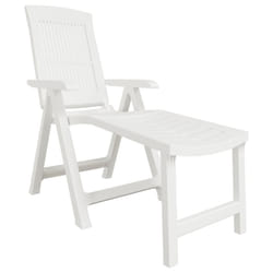 VidaXL 364705 chaise d'extérieur Terrace Siège rembourré Plastique Blanc