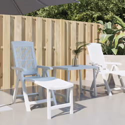 VidaXL 364705 chaise d'extérieur Terrace Siège rembourré Plastique Blanc