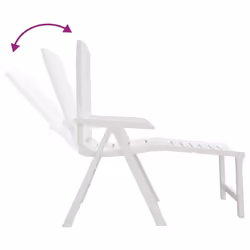 VidaXL 364705 chaise d'extérieur Terrace Siège rembourré Plastique Blanc - Vue supplémentaire 6