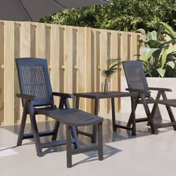 VidaXL 364707 chaise d'extérieur Terrace Siège rembourré Plastique Anthracite - Vue supplémentaire 2